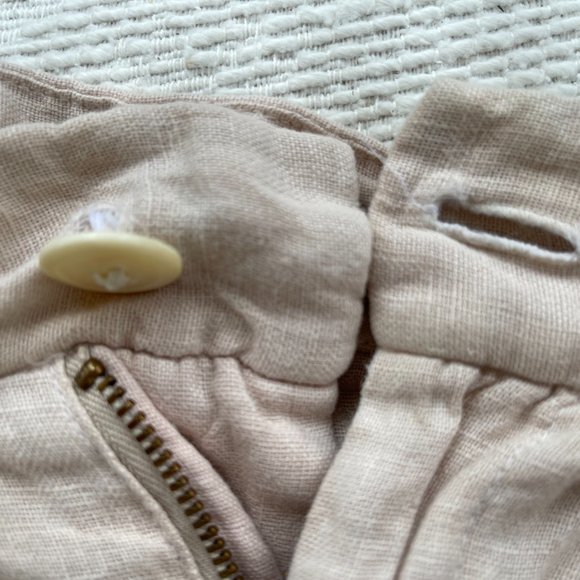 Esby Penny High Waisted 100% Linen Pleated Shorts Size 8 in Pecan - Picture 5 of 11